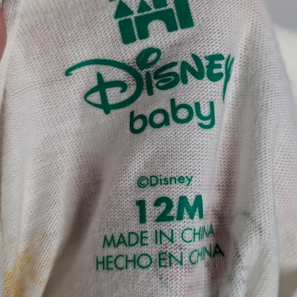 Disney Baby Pink White Minnie Mouse Overall Onesie Set 12Mo